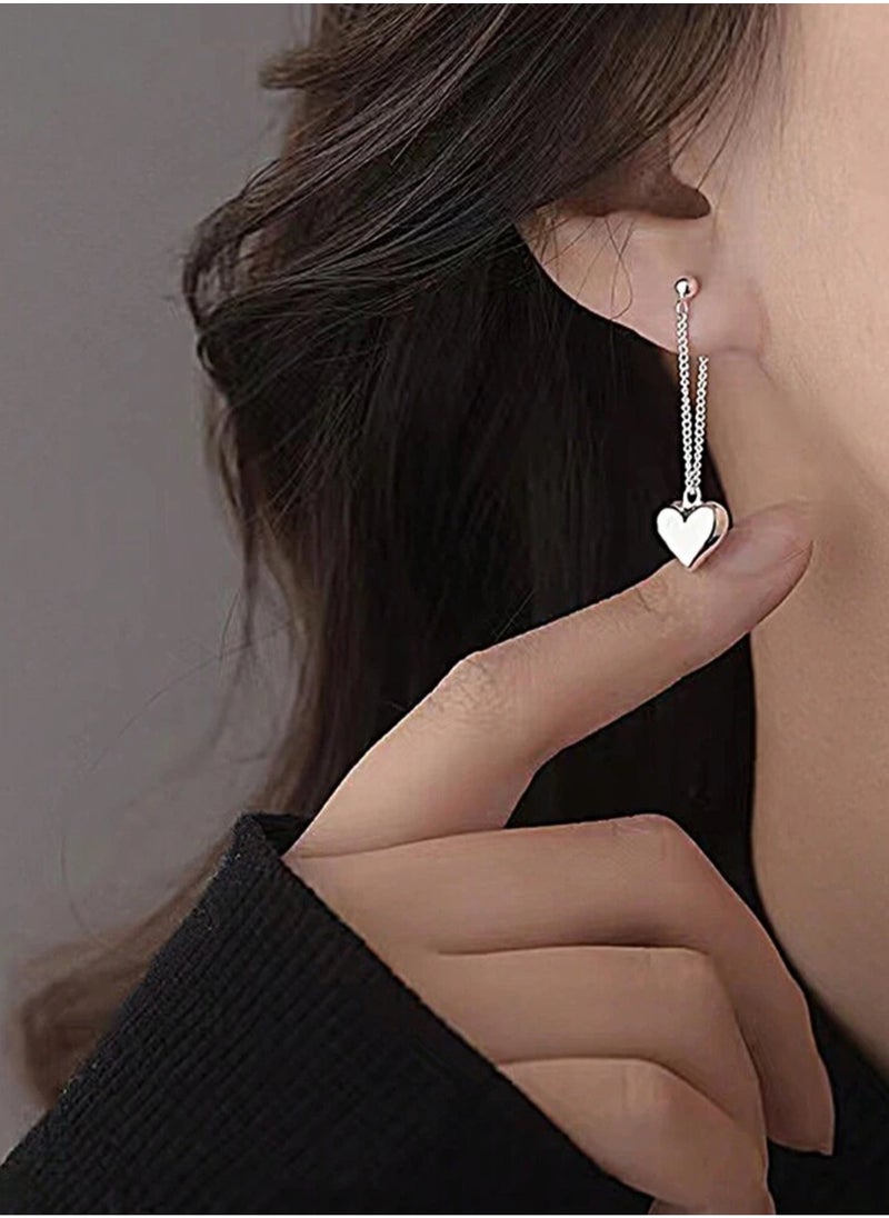 Dangle Charms Stylish Silver Stainless Steel Earrings  - Image 2