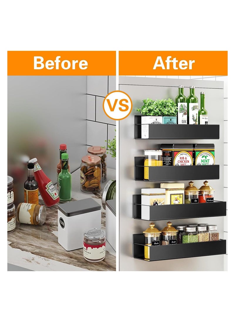 KASTWAVE Magnetic Spice Racks for Kitchen Organization - 2 Pack Seasoning Storage Organizers, Perfect Seasoning Storage Organizer, Spice Organizer Shelf Holder for Kitchen Organization and Storage  - Image 5