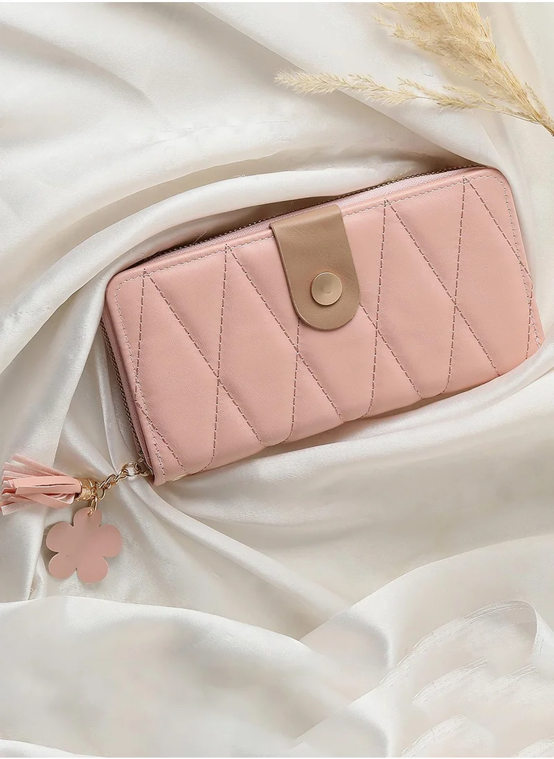 Haute Sauce Pink Textured Vegan Leather Wallet