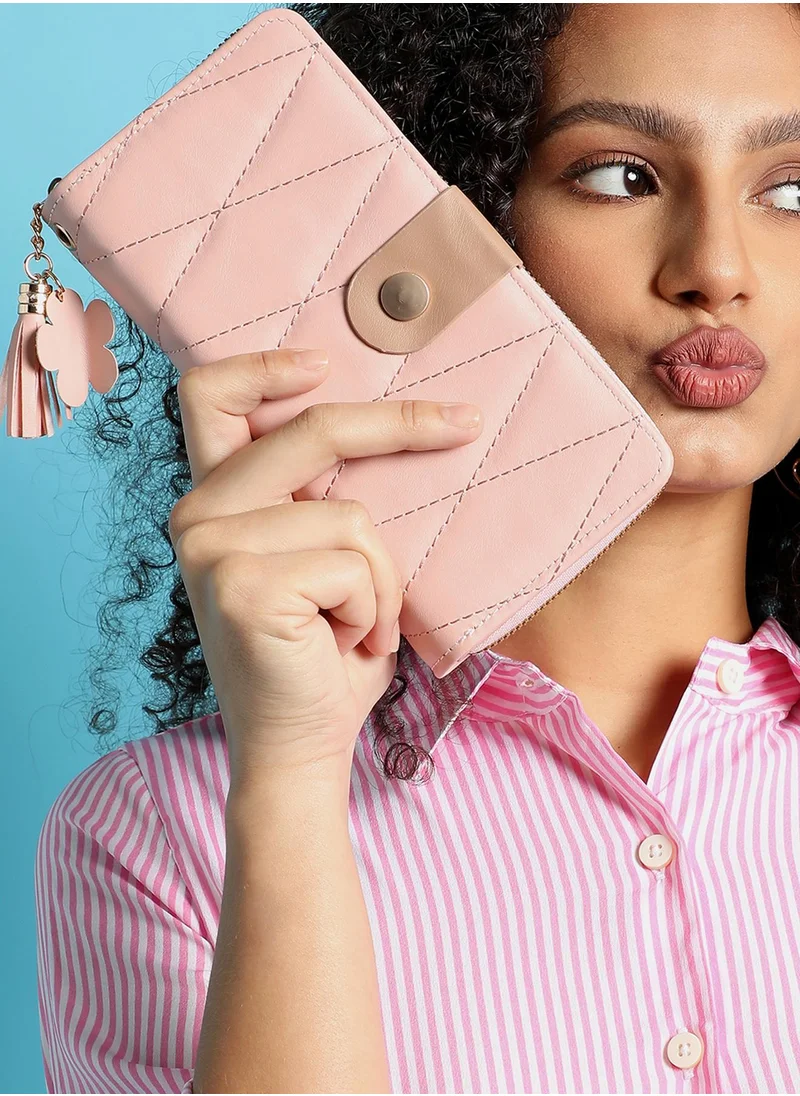Haute Sauce Pink Textured Vegan Leather Wallet