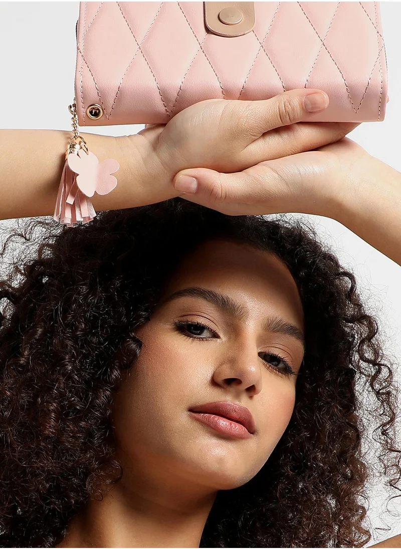 Haute Sauce Pink Textured Vegan Leather Wallet