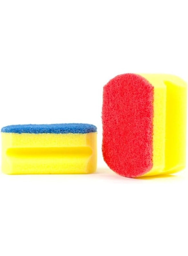 Waritex Clint Flowpack Semi-Circular Scrub Sponge with Nail Protection - Value Pack of 4 Pieces (2 Packs of 2) - Assorted Colors - Image 4