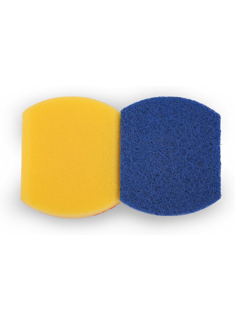 Waritex Clint Flowpack Semi-Circular Scrub Sponge with Nail Protection - Value Pack of 4 Pieces (2 Packs of 2) - Assorted Colors - Image 3