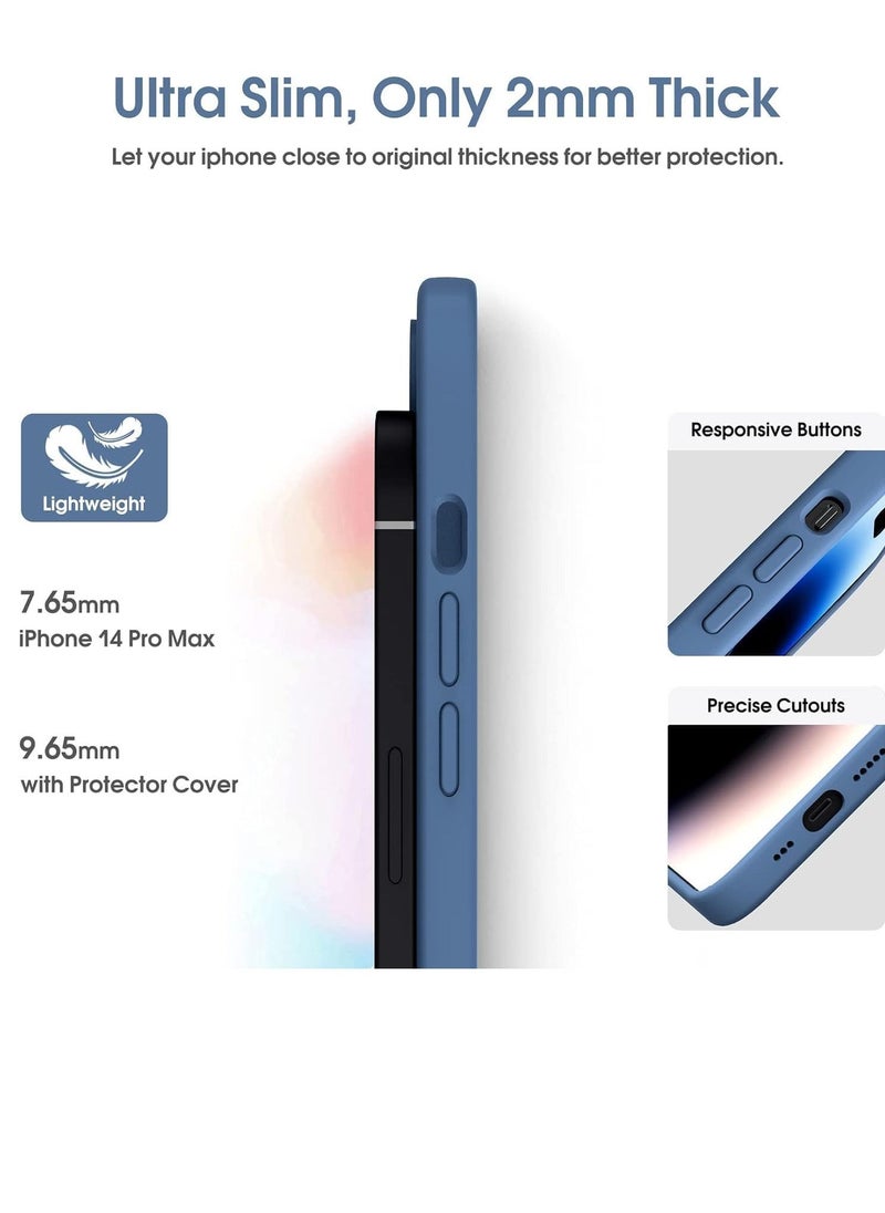 IAF Slim Fit Blue TPU Case for iPhone 14 Pro Max â€“ Flexible Silicone Cover with Matte Finish - Image 4