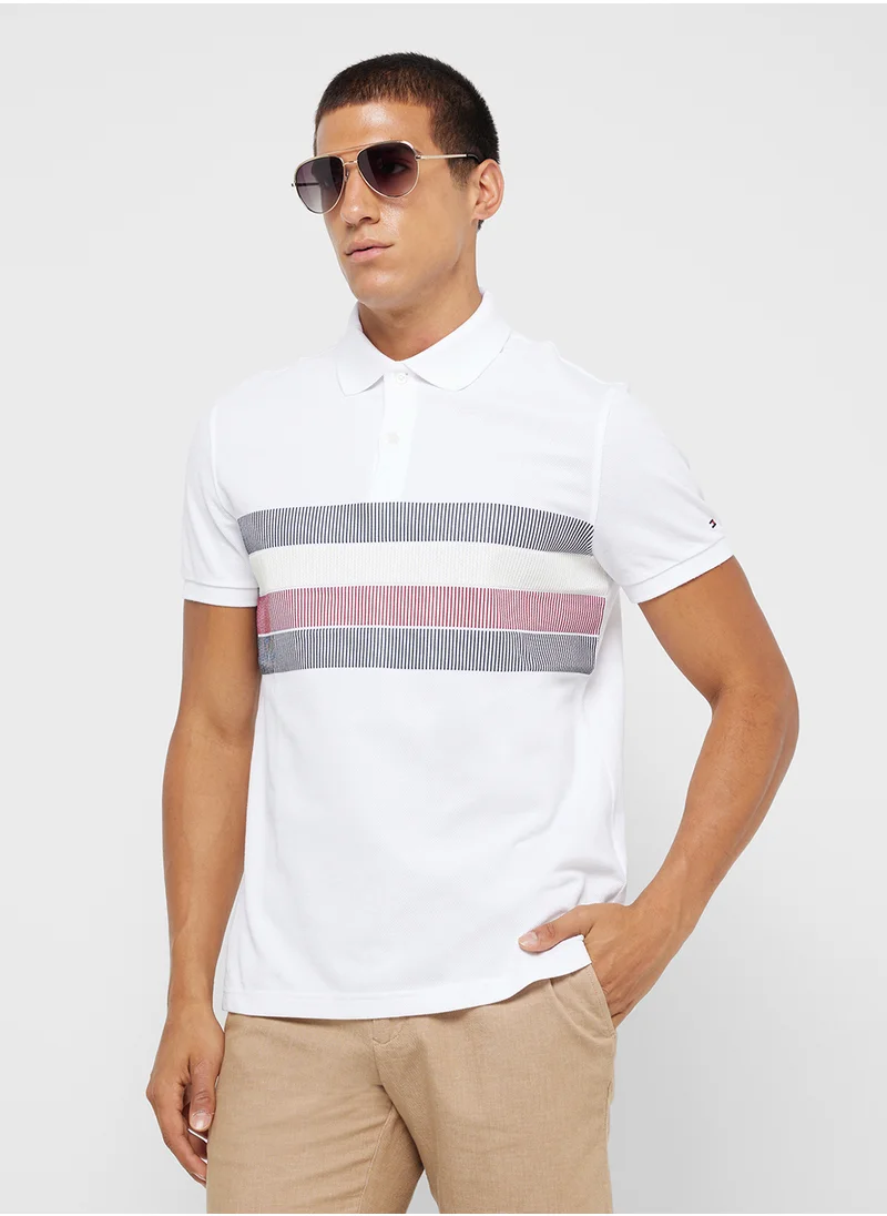 TOMMY HILFIGER Striped Regular Fit Polo