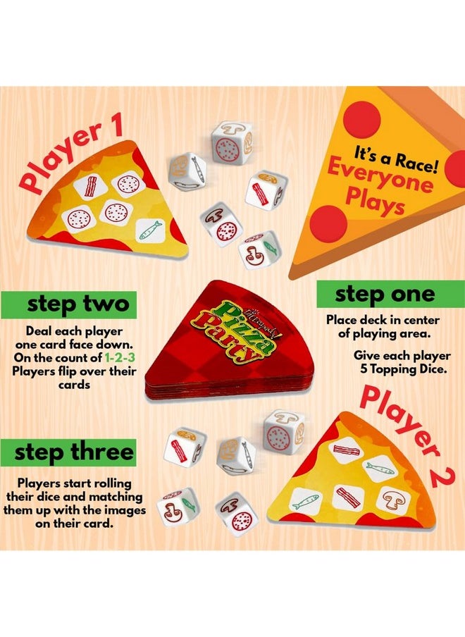 University Games - University Games, Pizza Party Dice Game, Dice Game for Kids and Families, Ages 6+ - Image 1