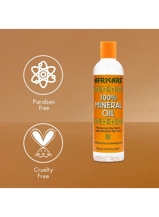 Africare أفري كير كوكوكير - أفري كير 100% زيت معدني - 8.5 أونصة سائلة - زيت نقي خالي من العطور للعناية بالبشرة وفروة الرأس - Image 2