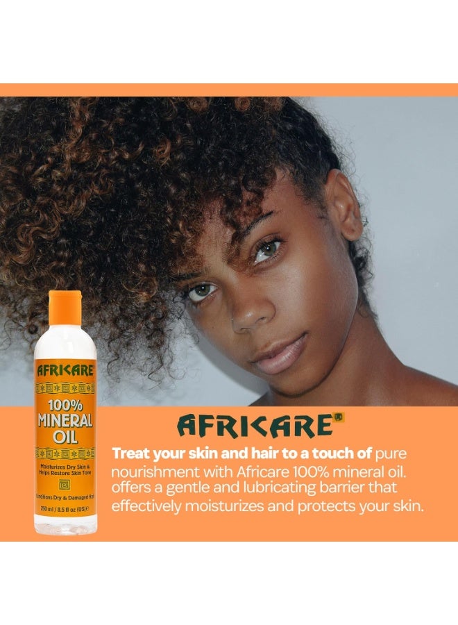 Africare أفري كير كوكوكير - أفري كير 100% زيت معدني - 8.5 أونصة سائلة - زيت نقي خالي من العطور للعناية بالبشرة وفروة الرأس - Image 3