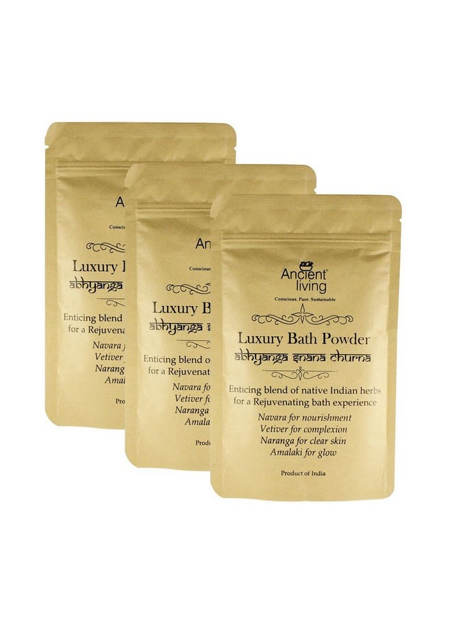 Ancient Living Luxury Bath Powder Organic Skin Cleanser Set Of 3100 Gm Each  - Image 1