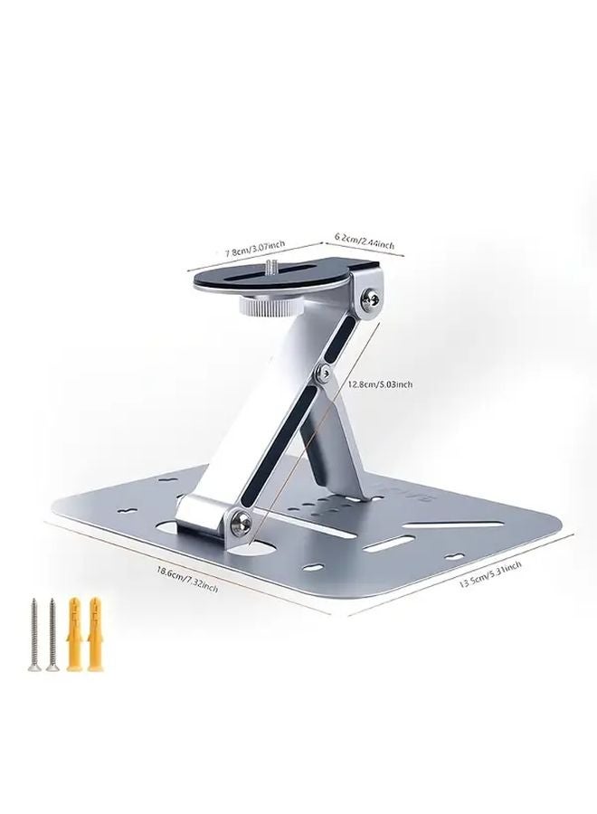 Silvery 3 In 1 Portable Projector Stand Height Adjustable Tripod Foldable Compact Design - Image 1