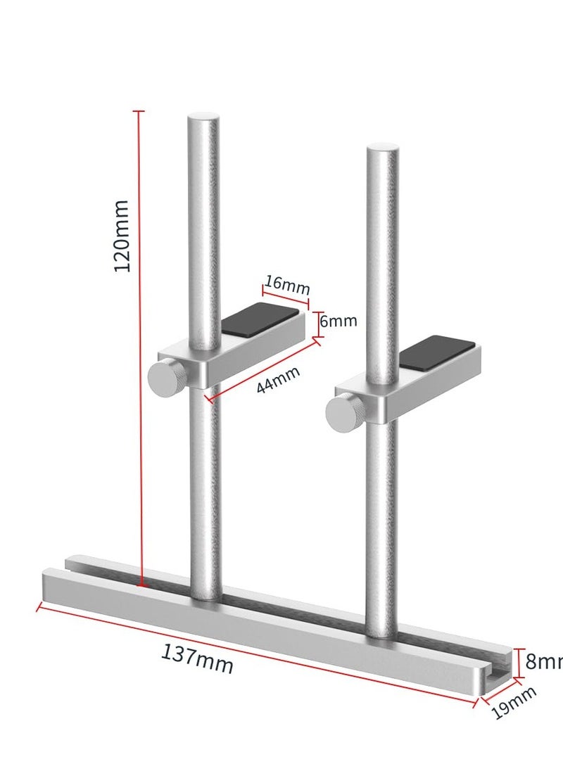 KASTWAVE - Graphics Card GPU Support Bracket, Adjustable Enhanced Aluminum GPU Sag Bracket Video Card GPU Stand Holder Graphics Card Support with Dual Stand (Silver 128mm) - Image 1