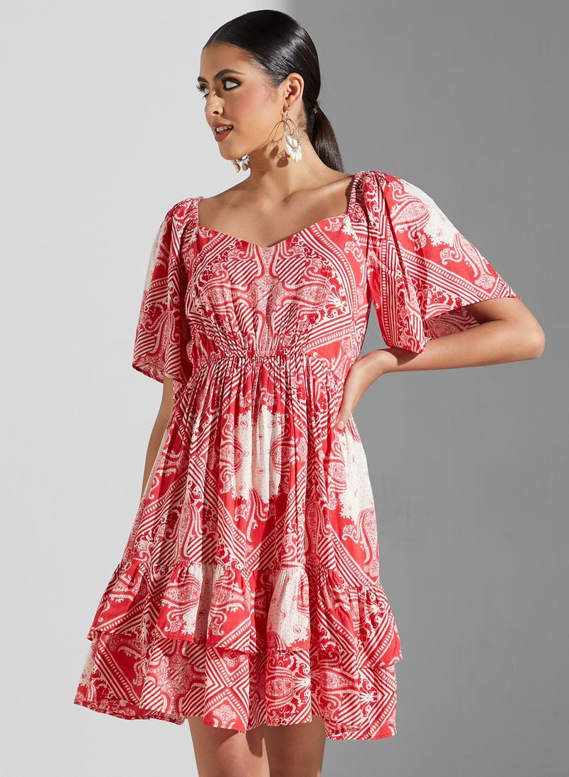 Label RITU KUMAR Printed Tiered Dress  - Image 1