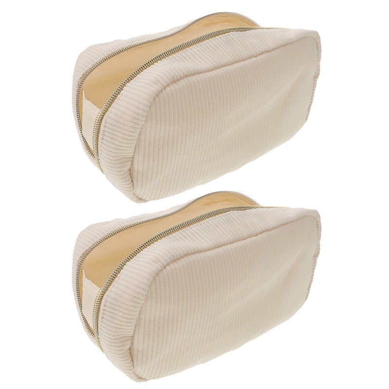 2pcs Makeup Pouch Travel Makeup Container Trinket Storage Bag Zipper Toiletries Pouch for Girl Women Sundries Bag Travel Makeup Pouch Travel Skincare Bag - Image 4