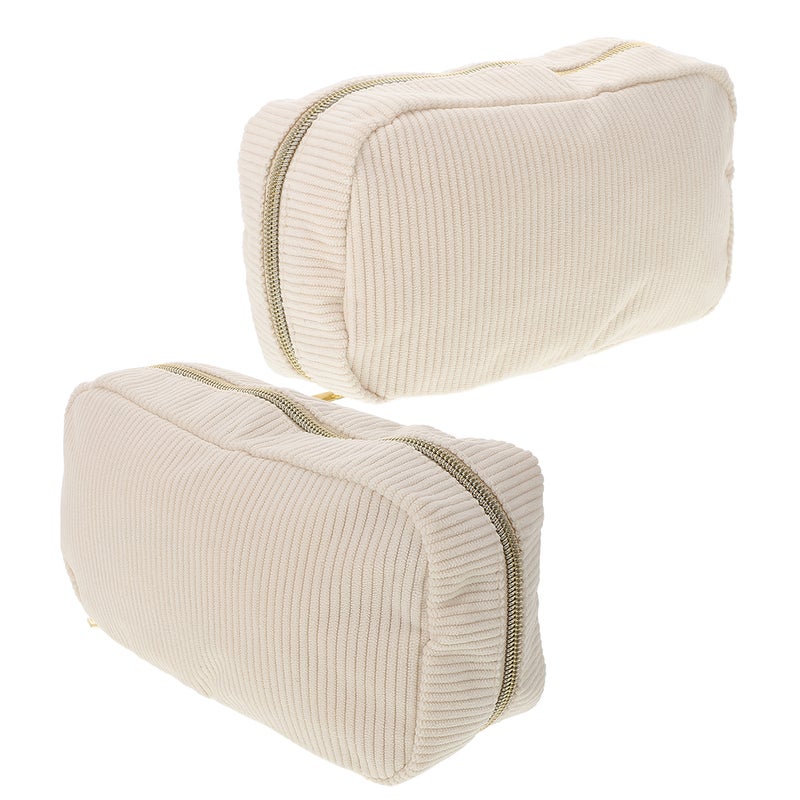 2pcs Makeup Pouch Travel Makeup Container Trinket Storage Bag Zipper Toiletries Pouch for Girl Women Sundries Bag Travel Makeup Pouch Travel Skincare Bag - Image 1