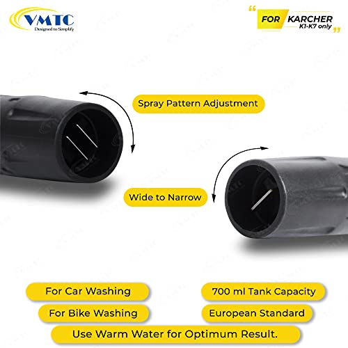 VMTC Plastic Adjustable Foam Cannon Nozzle Lance Compatible With Karcher K1-K7 Pressure Washer Gun (700Ml High-Pressure Car Washer Accessory) - Image 5