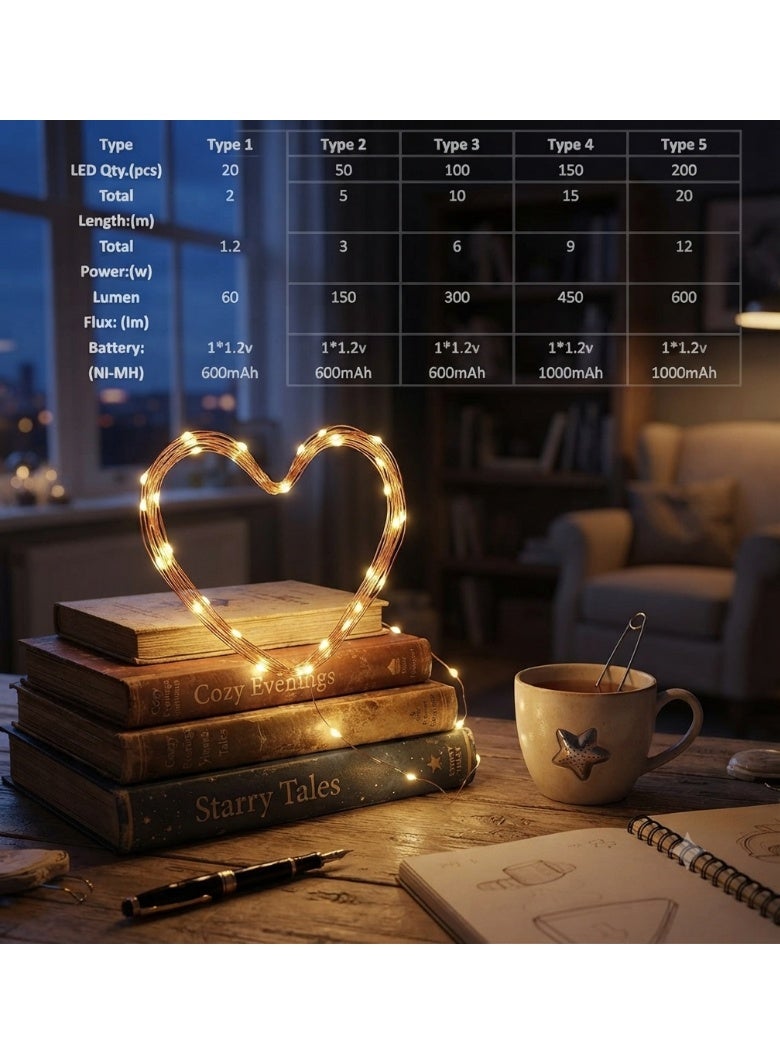 أضواء زينة تعمل بالطاقة الشمسية بطول 10 أمتار - Image 2