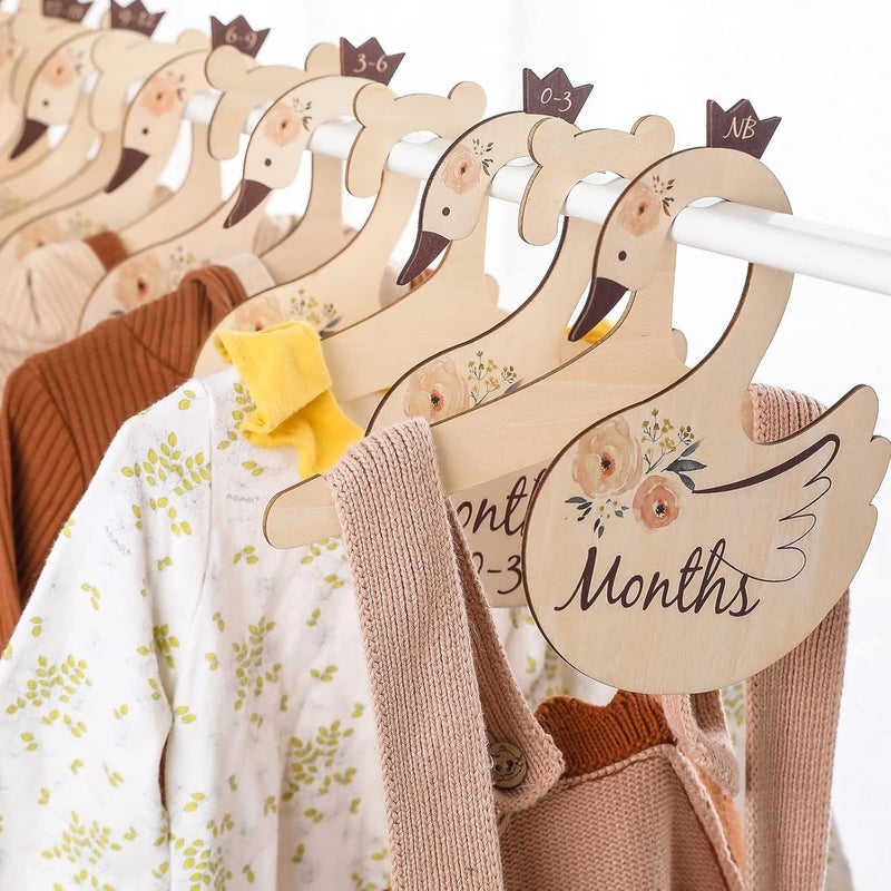 SYOSI Kids Wardrobe Dividers - Double-Sided Wooden Organizers for Newborns to 24 Months - Image 2