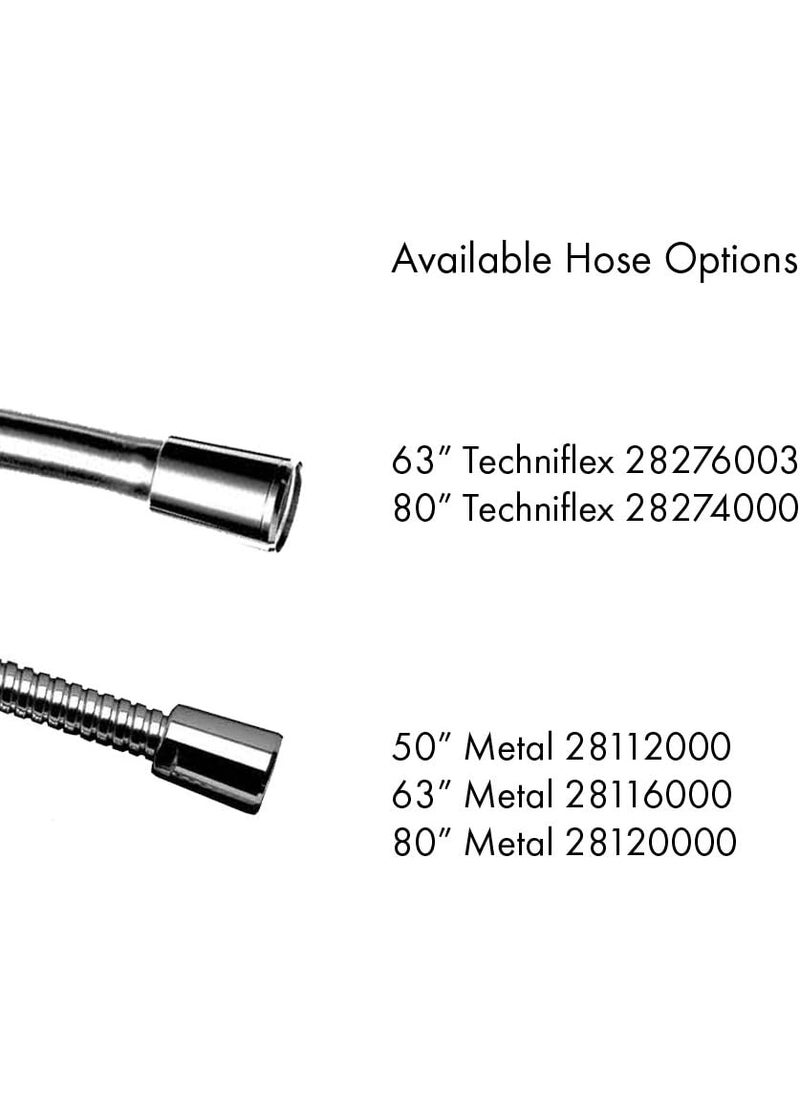 AXOR AXOR AXOR Starck Low Flow 1inch Handheld Shower Head Modern 1Spray Rain 10531001ChromeSmall  - Image 3