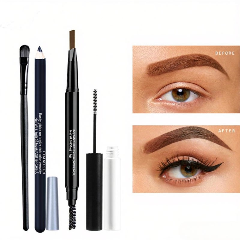 Eyeshadow Palette Mascara Eyeshadow Brush Eyeliner Eyebrow Pencil Combo Set for Beginners  5PC - Image 5
