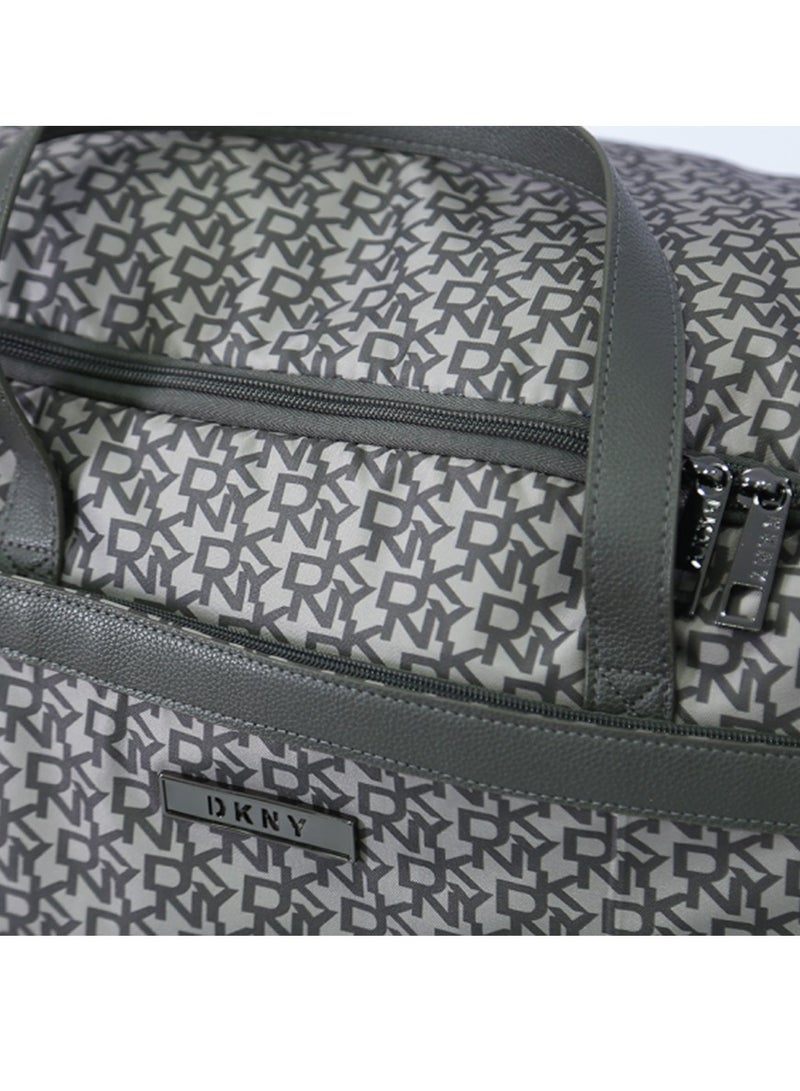 دكني حقيبة دفل بعجلات من دي كيه إن واي بتصميم التوقيع الكلاسيكي للجنسين | فائقة الخفة بعجلات بلونين رمادي - Image 5