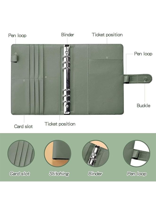 erorex - 100 Envelopes Money Saving Challenge Budget Binder Easy And Funny Way To Save $5 050 Budget Planner A5 Money Saving Budget Binder With Cash Envelopes Green - Image 1