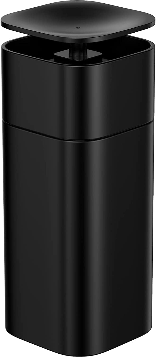 DOITOOL Push Down Empty Pump Dispenser Bottle, Push Down Liquid Pumping Empty Bottle Dispenser for Nail Polish and Makeup Remover, 2.75 x 2.75 x 7inch, Black
