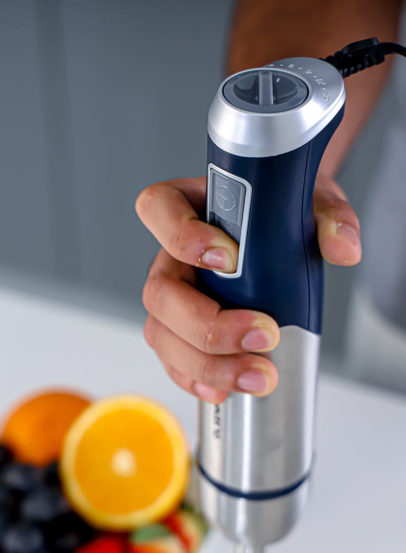 Olsenmark Hand Blender- OMHB7037, 1200W Heavy-Duty Manual Operation, 2 Speed Control, with Stainless Steel Head and Body, Contoured Handle, Elegant Design and Highly Durable, Perfect for Making Dips, Sauces, Smoothies, Cream, Lassi OMHB7037 - Image 5