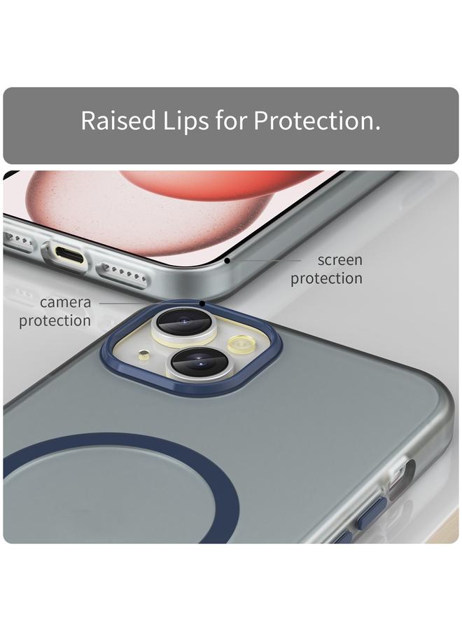 اس-توب جراب هاتف MagSafe Frosted شفاف من مادة TPU + PC بتغطية كاملة لهاتف iPhone 15 Plus - Image 5