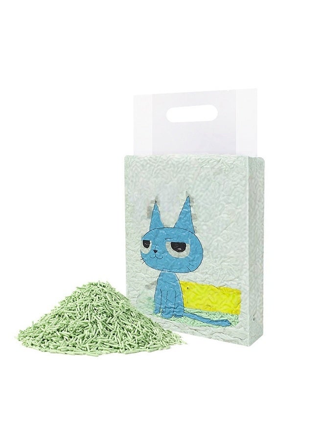 1 Bags Of Tofu Cat Litter, Highly Absorbent And Degradable Large-Particle Cat Litter, Natural Dust-Free Cat Litter, Tightly Clumped And Not Sticky To Hair, Safe And Odorless (6L Per Bag) - Image 1