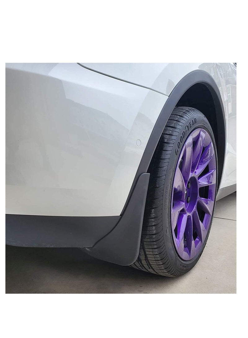 SYOSI Nansure Car Mud Flaps Compatible with 2020 2021 2022 2023 Tesla Model Y Mud Flaps Splash Guards Mudguard Mudflaps Car Accessories for Model Y No Need to Drill Holes Set of 4  - Image 2