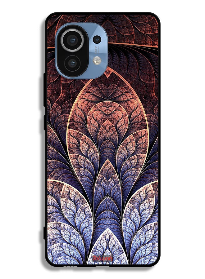 Tolwak Xiaomi Mi 11 Protective Case Cover Floral Fractal Abstract - Image 2