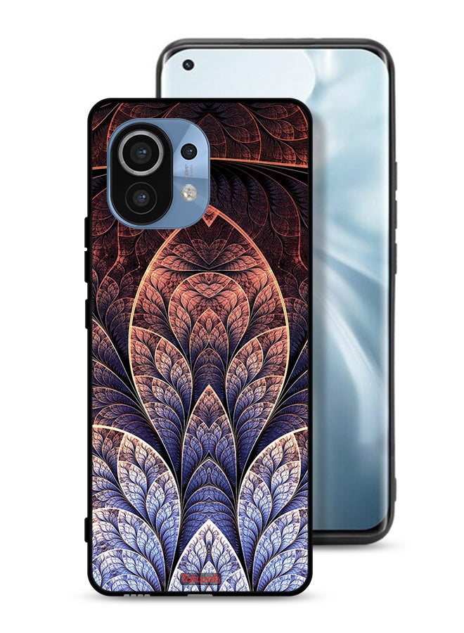 Tolwak Xiaomi Mi 11 Protective Case Cover Floral Fractal Abstract - Image 1