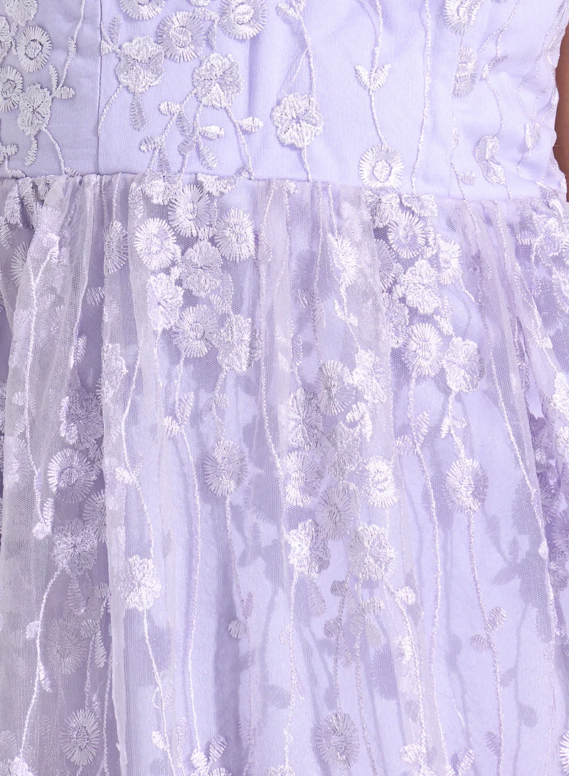 Ginger Boutique Floral Overlay Maxi Dress