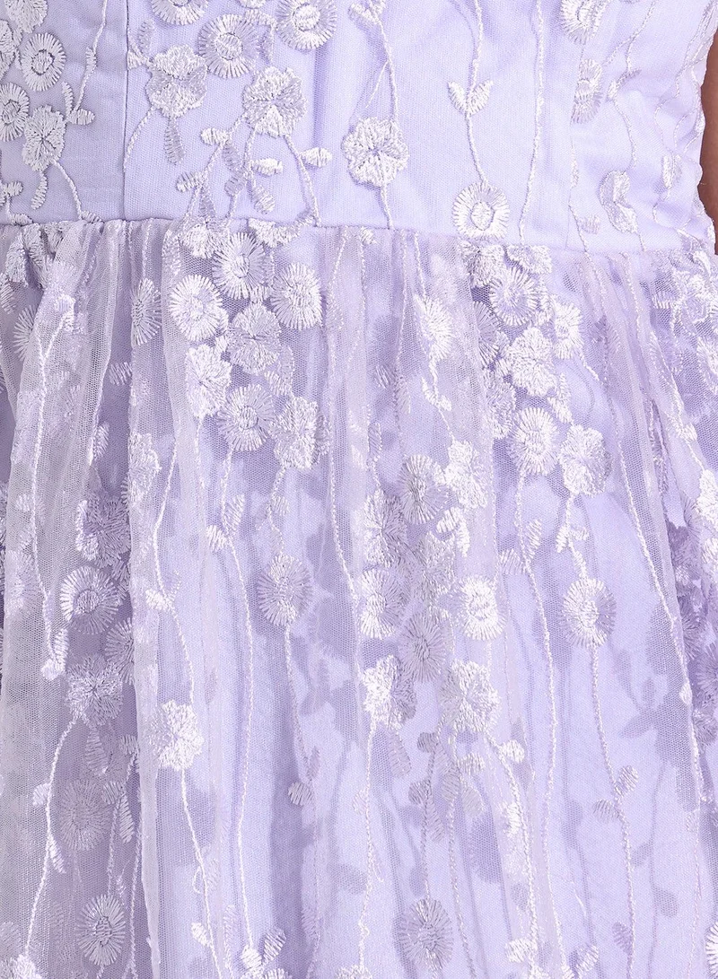 Ginger Boutique  Floral Overlay Maxi Dress for Women | Best Price UAE