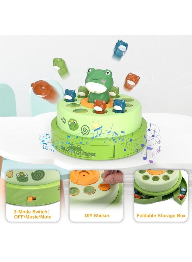UNEEDE Frog Bounce And Catch Game Toys,Popping Board Games For Kids Age 4-6,Frog Pop Up Game, Catching Music Games For Kids 4-8 8-12,Family Game Toy For 5-7 Boys Girls, Birthday Gifts For Toddlers 3-5 - Image 2