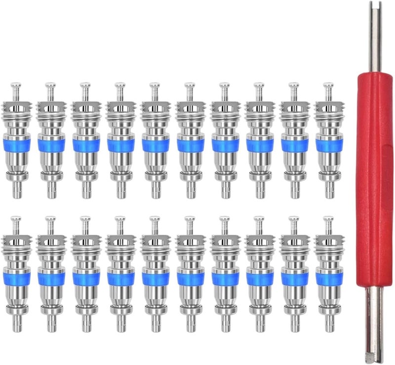 Gralara R32 R12 Car Valve Core Kit Replacement Sturdy for Refrigeration Professional Versatile Accessories, 21pcs - Image 1