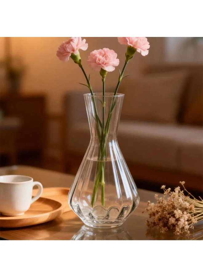 Danube Home Emerelle Flare Vase 16.3X3X28Cm Clear