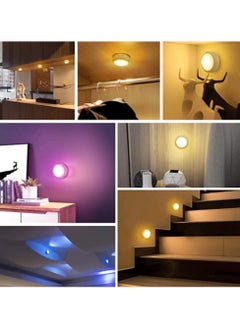 Alruht 6 Pack LED Puck Lights with Remote Control, Wireless Under Cabinet Lighting, Battery Powered Lights, Stick on Lights, Color Changing Lights with Dimmer and Timer  - Image 4