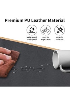 INFOSUN Mouse Pad Large Size 80 * 40* CM Double Sided Color Desk Pad with PU Leather XXL Mousepad for Laptops/Computers Work Gaming Office Home  - Image 5