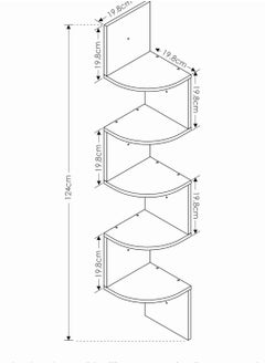 HomeWares 5-Tier Shelves, Radial Wall Mount Corner Shelf, Wall Organizer Storage - pzsku/Z52CB57BFA4AFB99077DCZ/45/_/1717732760/7de64489-783c-45e4-8d1b-035fc97fd4a9