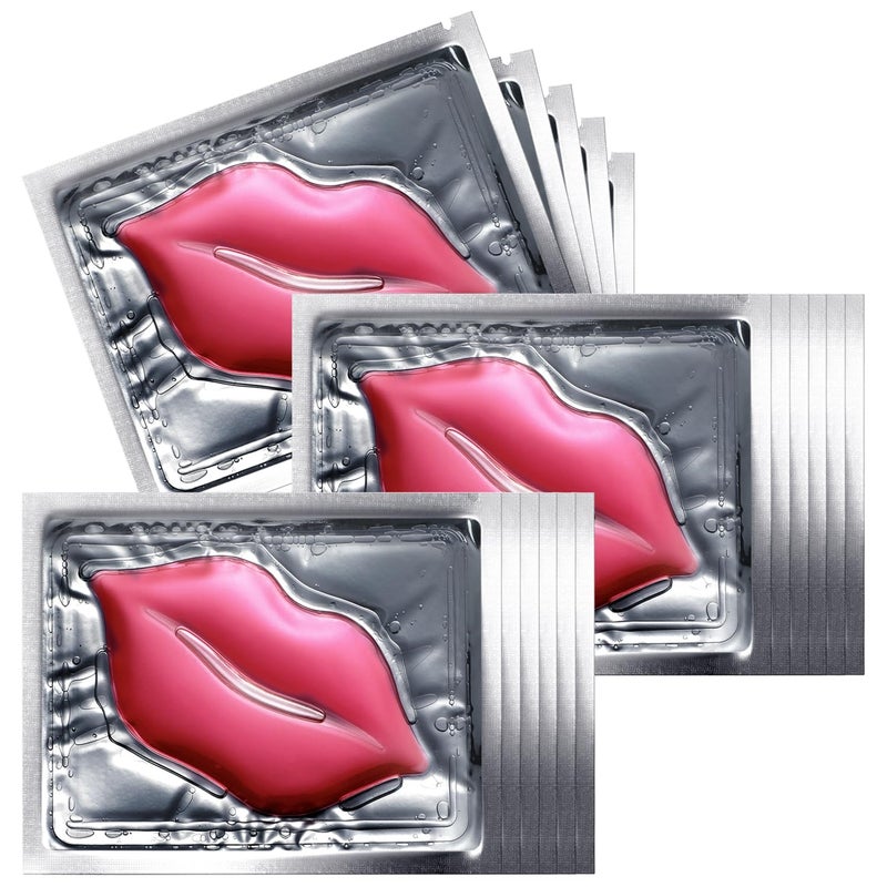 NIYET 30 pieces of Moisturizing Collagen Crystal Lip Mask - Anti-Ageing & Anti Chapped, Reduce lip Wrinkles, Fade Lip Color, Make Skin Smooth (Pink) - Image 1