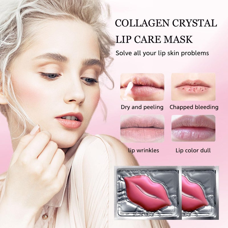 NIYET 30 pieces of Moisturizing Collagen Crystal Lip Mask - Anti-Ageing & Anti Chapped, Reduce lip Wrinkles, Fade Lip Color, Make Skin Smooth (Pink) - Image 2