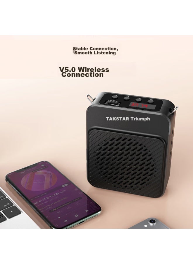 TAKSTAR مضخم صوت صغير طويل الأمد E180m للمعلمين، مكبر صوت محمول على الخصر عالي القدرة، ميكروفون مضاد للصدى، مكبر صوت صغير لبائعي الشوارع، أبيض - Image 5