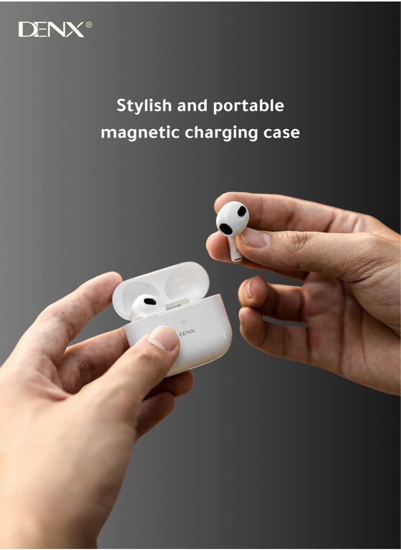 Denx DENX Wireless Earbuds – In-Ear Bluetooth V5.1 Earbuds W/ 30H Playtime, Noise Cancelling, Touch Control, Stereo Surround Sound – 5H Single Charge, IPX5 Waterproof – for iPhone, Android & More  - Image 5