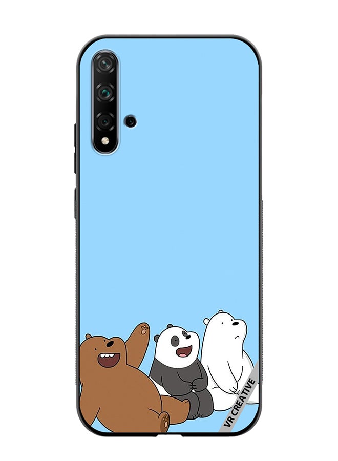 VR CREATIVE Protective Case Cover For Huawei Nova 5T 3 Cute Teddy Design Multicolour - Image 1