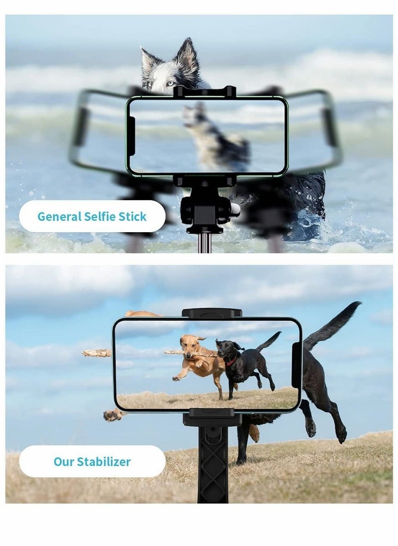 Selfie Stick Gimbal Stabilizer, Portable Handheld Gimble with Tripod & Remote for Cell Phone Camera & Android Smartphone Recording Video & Vlogging