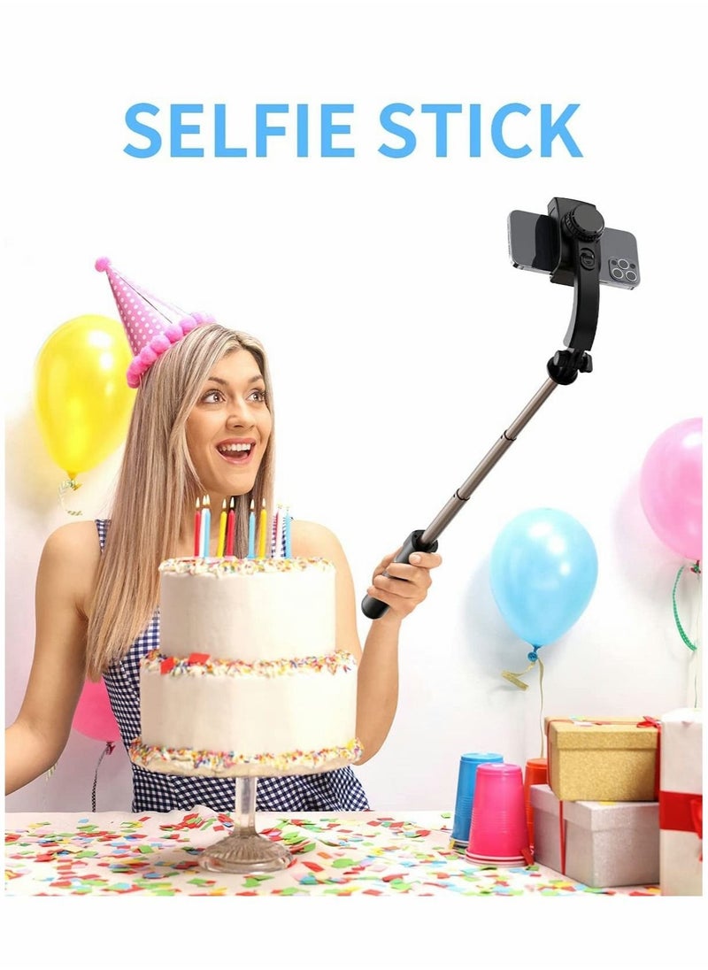 Selfie Stick Gimbal Stabilizer, Portable Handheld Gimble with Tripod & Remote for Cell Phone Camera & Android Smartphone Recording Video & Vlogging