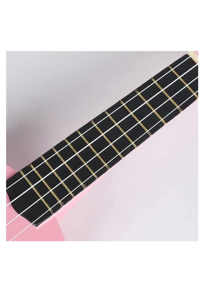 Megarya Pink Soprano Ukulele Set with Bag, Capo, Strap, Picks, Tuner, and Cleaning Cloth - Image 3