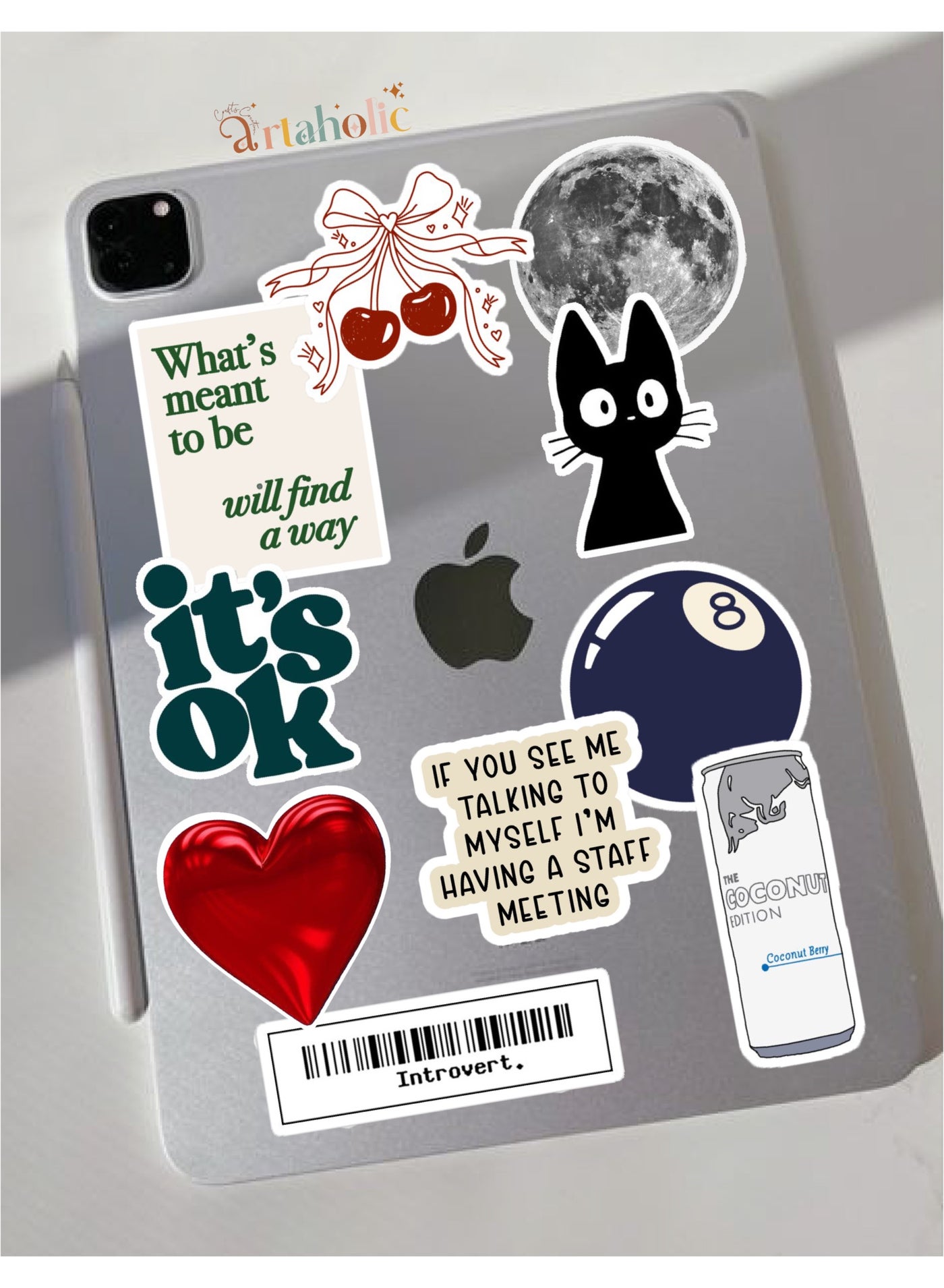 آرتاهوليك Artaholic Stick N Tab Mini Stickers For iPad Tablets Cool Artaholic