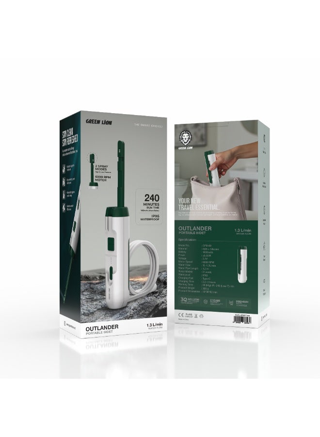 جرين ليون بيديه محمول من Outlander مع وقت تشغيل يصل إلى 240 دقيقة / وضعان للرش / فوهة قابلة للطي / مقاوم للماء / بطارية ليثيوم 1600 مللي أمبير في الساعة / مناسب للسفر - أبيض - Image 4